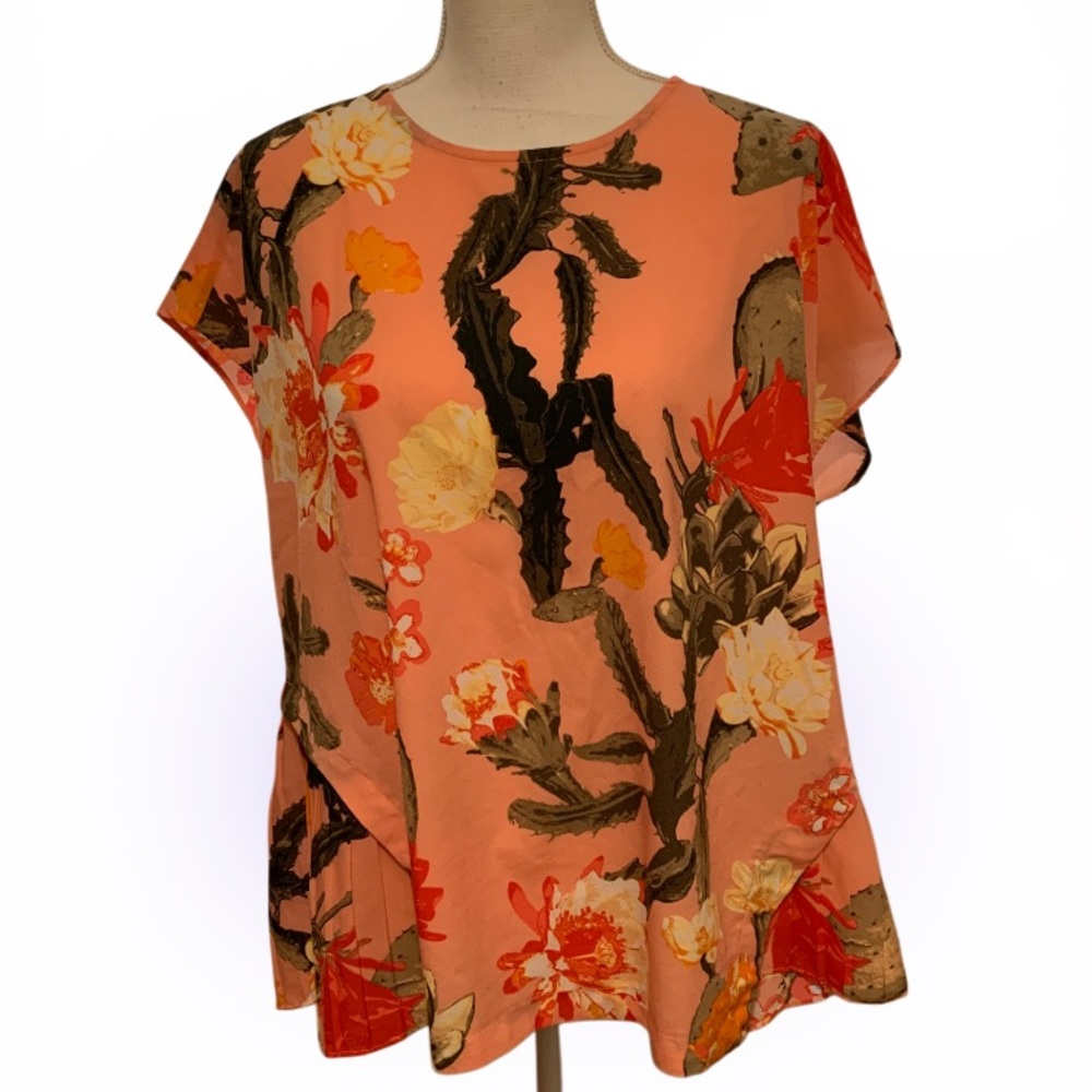 Lord & Taylor Floral Blouse size Large